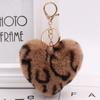 2Pcs Plush Plush Keychain Multicolor Keyring Portable Peach Heart Pendant Keychain  Key
