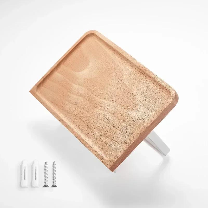 Деревянный держатель для туалетной бумаги, настенное крепление для ванной комнаты, туалетная бумага, держатель для телефона, полка для хранения, аксессуары для полотенец в рулоне