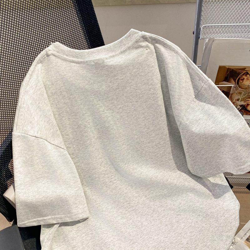 Летняя женская футболка с принтом котенка Sense Niche Retro Loose с короткими рукавами и универсальной отделкой