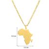 Stainless Steel Africa Map Pendant Necklaces Different Countries Jewelry for Women Men African Accessories