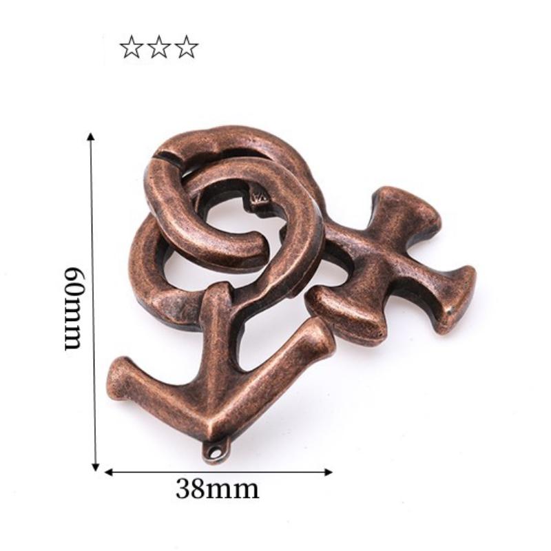 Kid Educational Puzzle Toy Luban Lock Alloy Logic Puzzle Chinese Play Classical