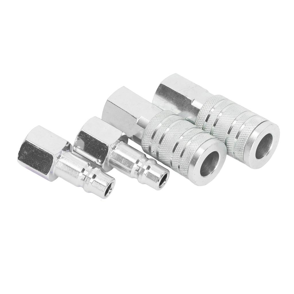 2 шт. Воздушный соединитель 2 шт. Штекеры 12 дюймов NPT Алюминиевый сплав 300 фунтов на кв. дюйм Фитинги для быстрого соединения воздушного шланга