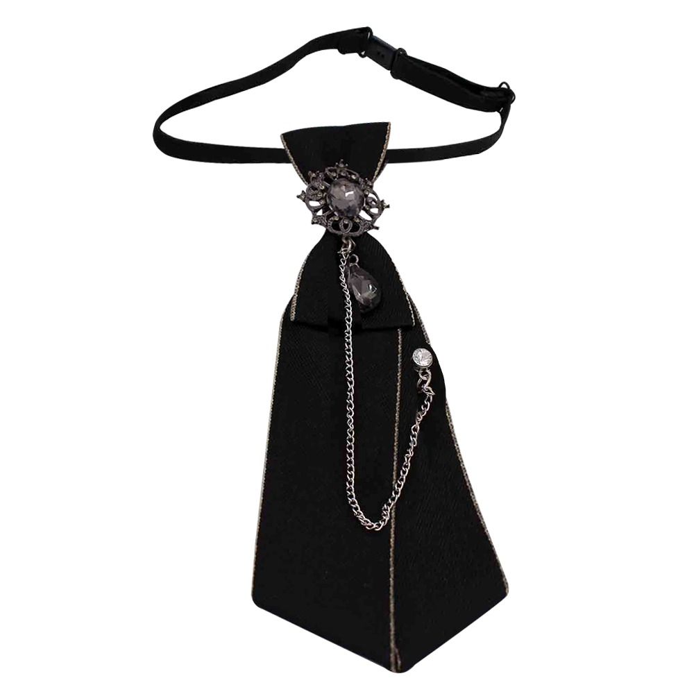 Punk Jewelry Bowtie Crystal Pendant JK Shirt Decoration Fashion Cravat Men Women
