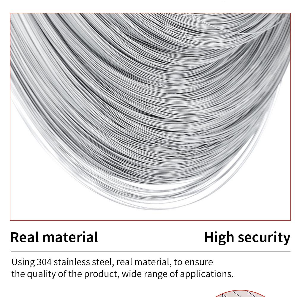 1/1.2/1.5/2/3/4/5mm Cable Rope, 5-20m PVC Transparent Coated Steel Cable Rope, 304 Stainless Steel Cable Rope