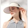Женская летняя шляпа с большими полями и защитой от ультрафиолета, регулируемая, открывающая лицо, шапки-бини из дышащего материала