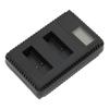 Camera Battery Charger Dual USB Chager with LCD Display for AHDBT‑501 Camera Battery