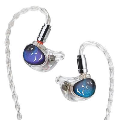 HiFiGo Kinera Celest PhoenixCall 1 DD+2BA+2 6мм Микропланарный драйвер Внутриканальные мониторы, 5 Гибридных драйверов Внутриканальные наушники (3,5 мм, Прозрачный)