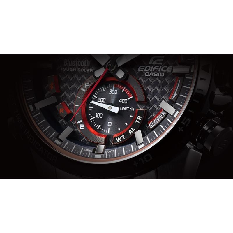 Casio Мужские кварцевые часы из нержавеющей стали с водозащитой 100 м ECB-800DB-1A