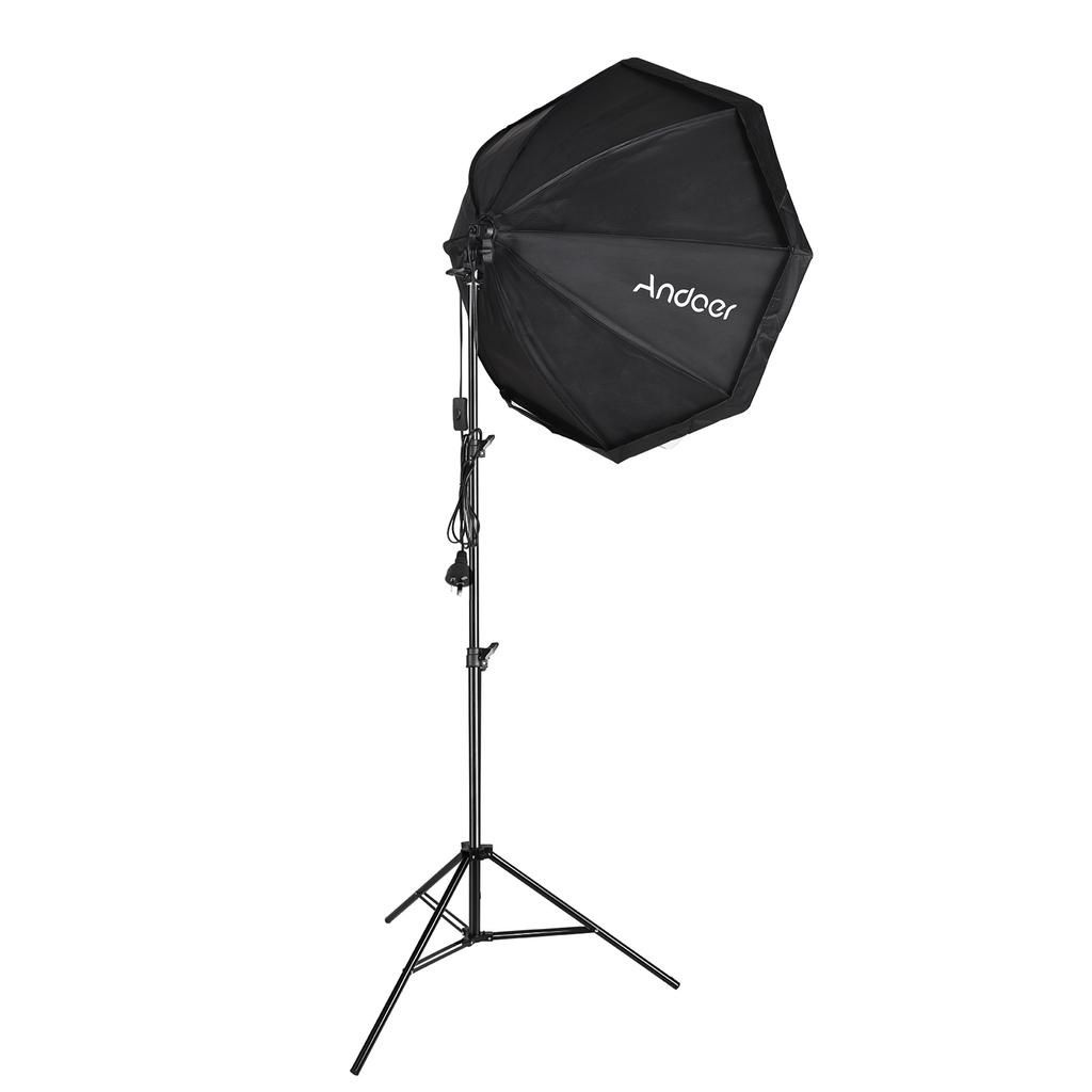 Andoer Studio Photography Softbox Kit with 70cm/28in Octagon Photography Softbox X 1 + 2.1M Metal