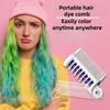 10PCS Colorful Disposable DIY Hair Dyeing Comb Foldable Portable Hairdressing Role Playing Party Toy Gift Set