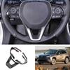 For Toyota RAV4 2019-2025 Carbon Fiber Steering Wheel Control Button Cover 3PCS