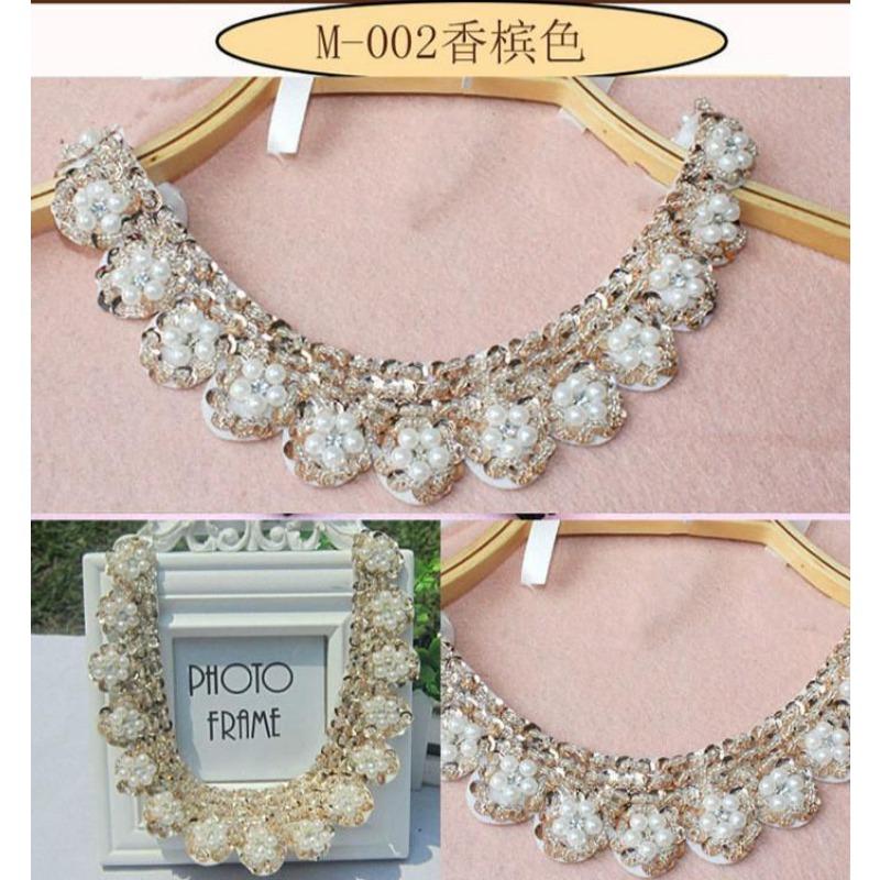 Fashion Sequins Beaded Plastic Masonry Lace Collar DIY Women's Clothing Corsage One-piece Skirt Shopping Trip Wild Decoration