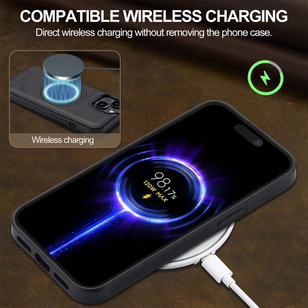 LC.IMEEKE Для iPhone 13 mini Магнитный чехол Совместимый с MagSafe Кожаная TPU задняя крышка