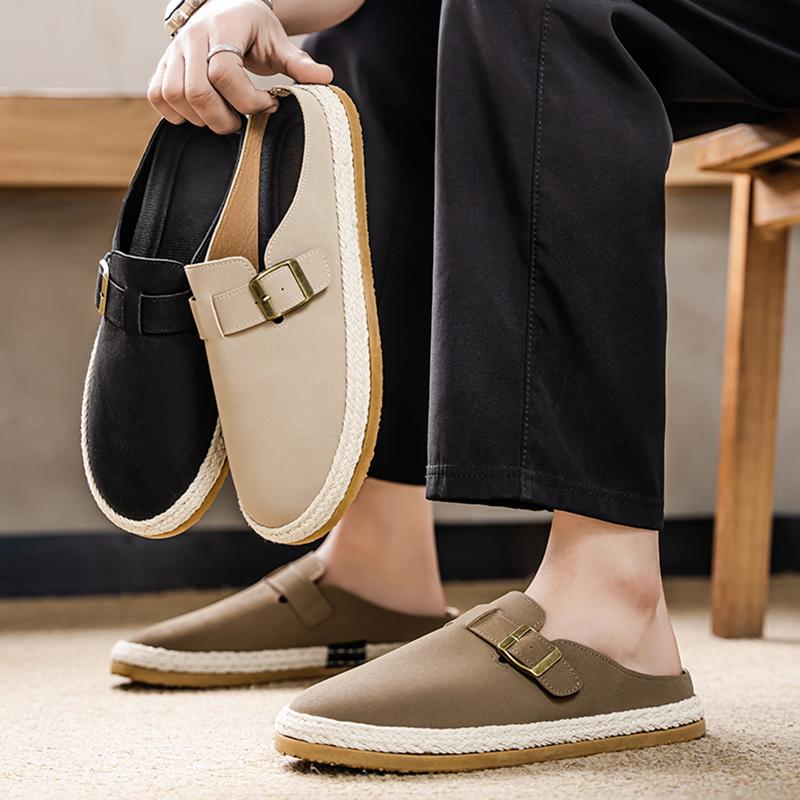 Мужские тапочки Повседневная уличная летняя обувь Дышащие кроссовки для ходьбы, пеших прогулок, шлепанцы Роскошные домашние дизайнерские лоферы