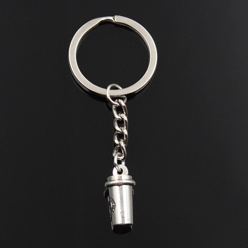 Fashion Keychain 21x10x10mm 3D Coffee Cup Pendants DIY Men Jewelry Car Key Chain Ring Holder Souvenir For Gift