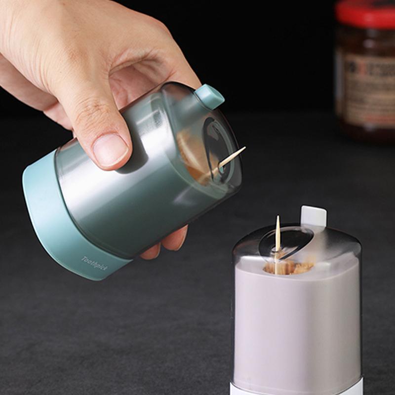 Автоматический выдвижной держатель для зубочисток, контейнер, портативный кухонный, ресторанный стол, ящик для хранения зубочисток, домашний диспенсер для зубочисток