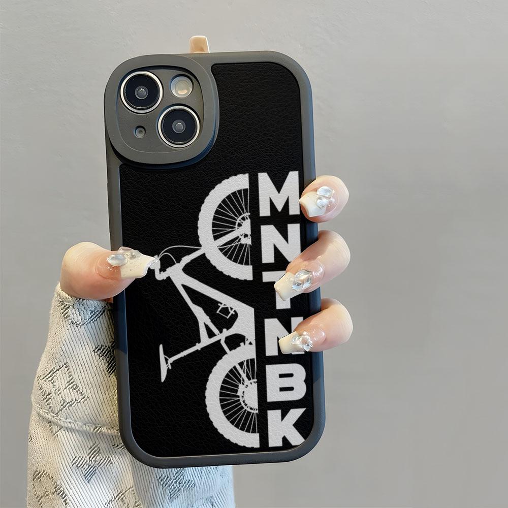 BIKE Cycling Art Phone Case For IPhone 16 14 13 11 12 Pro Max Mini X Wholesale XR XS 8 Plus Mini Lambskin Silicone Shell Cover