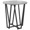 2-Piece round side table set, wooden coffee tables with metal frames, living room decoration table set