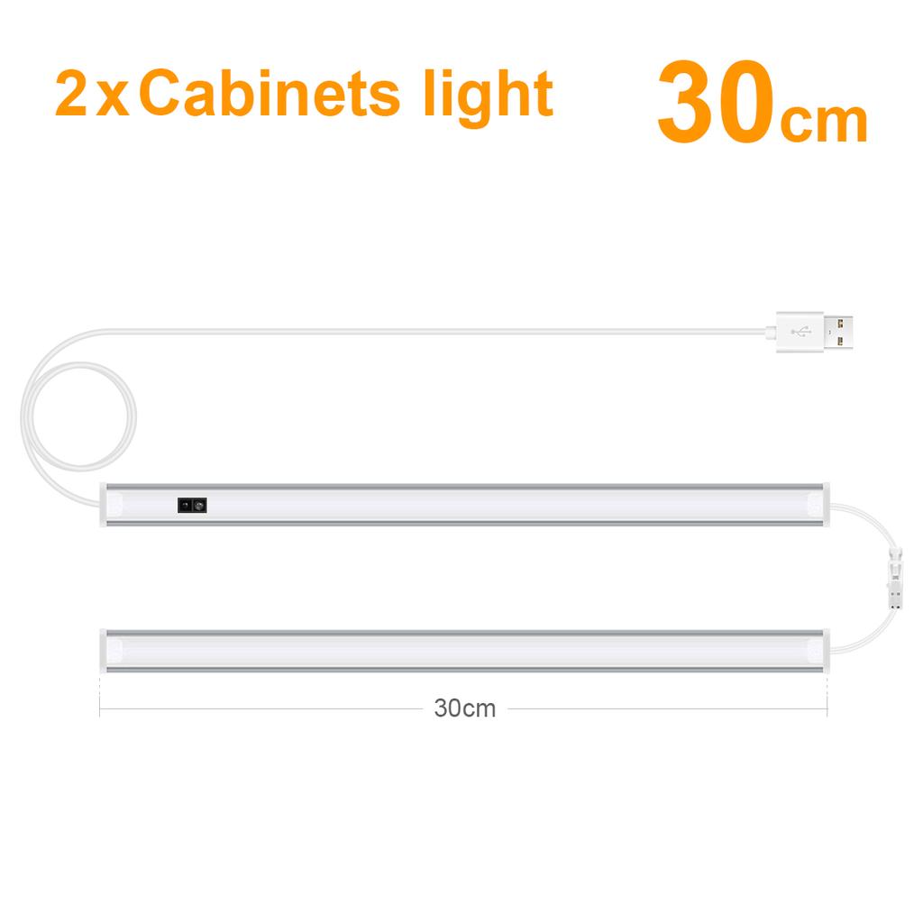 Светодиодная подсветка под шкаф, кухонная светодиодная планка для шкафа, алюминиевая яркая светодиодная лента, бесконтактная лампа с датчиком движения для шкафа, столешницы