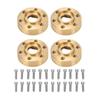 4PCS RC Wheel Hex Hub Adapter 1.9 2.2in Rustproof Widen Brass Wheel Weights for RC Crawler 9mm