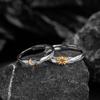 Sparkling Sun Moon Couple Finger Ring Stackable Matching Rings Adjustable Open Rings  Couple