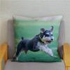 Наволочка для домашней спальни с милым принтом шнауцера, декор для подушки