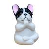 Yousheng Yoga Meditation Dog Ornament Sitting Pug Figurine Statue Animal Sculpture Indoor Outdoor Garden Home Office Desktop Decoration