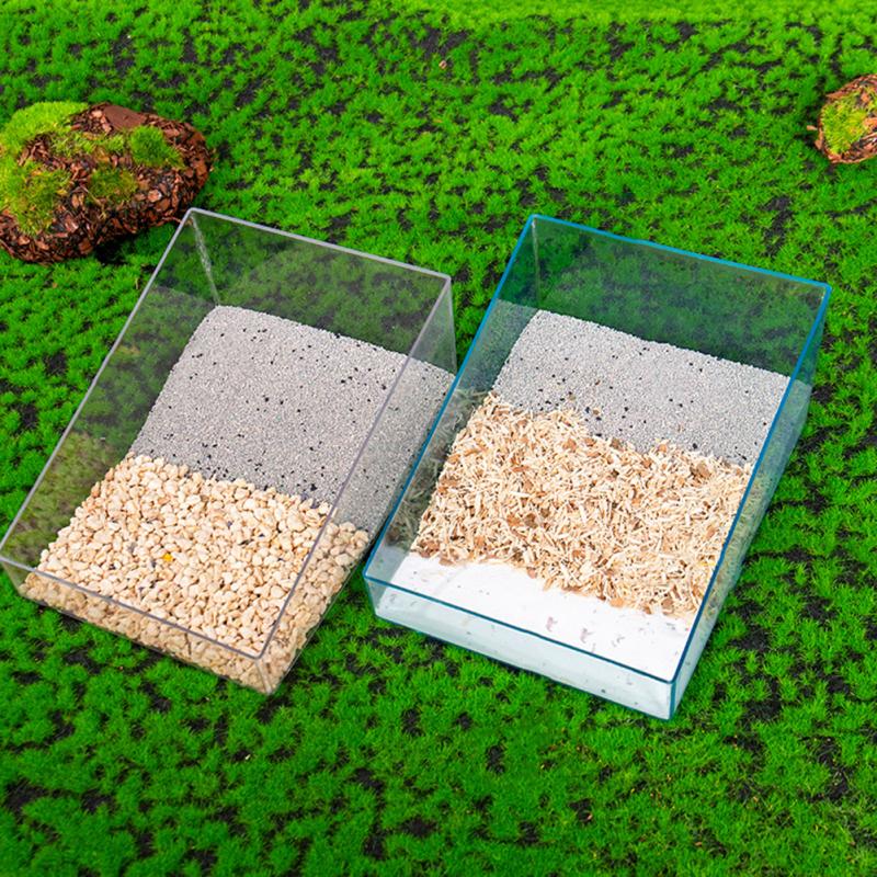 Прозрачный акриловый поднос для унитаза хомяка, песок для ванной комнаты, ежи, белки, шиншиллы, золотые медведи, морские свинки