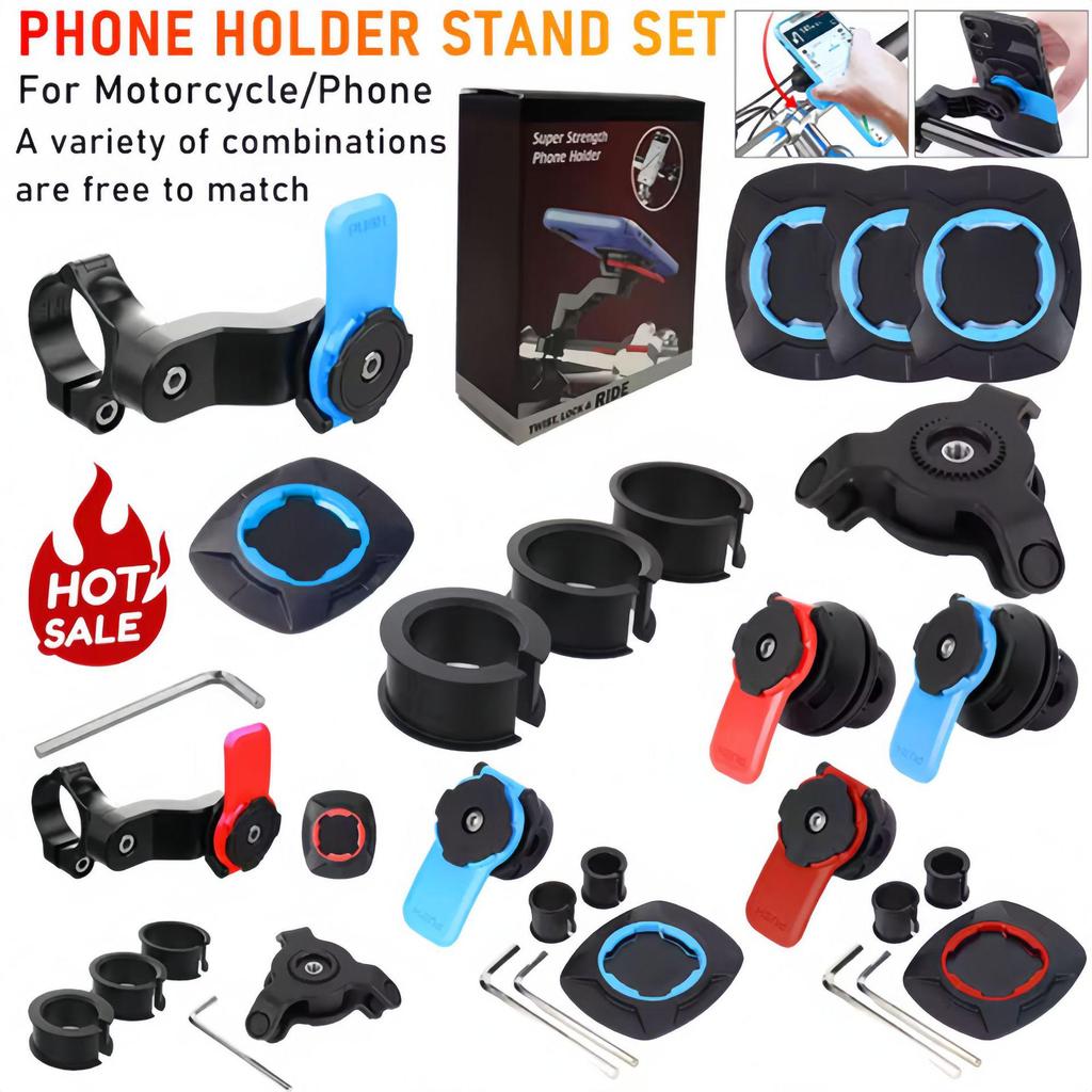 Motorcycle & Bicycle Phone Holder with Shock Absorption for Navigation