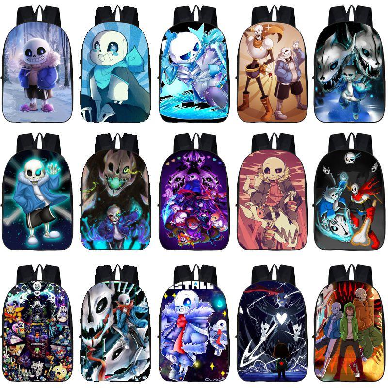 Прочный 17-дюймовый рюкзак Undertale Sans для детей с регулируемыми лямками и стильным дизайном