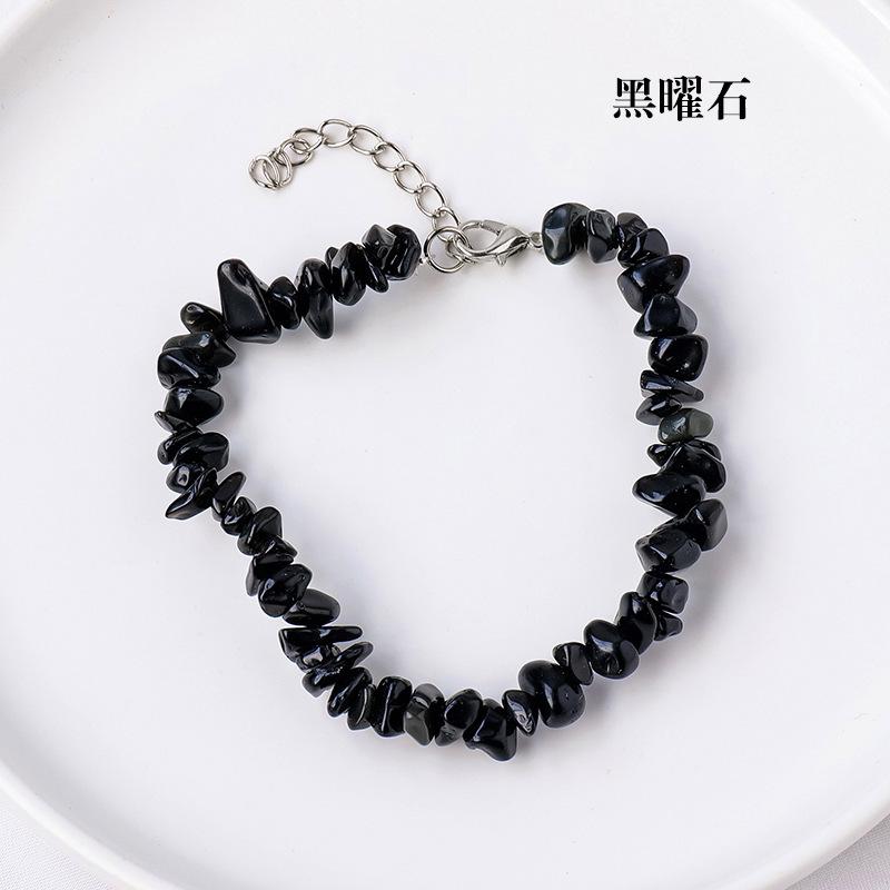 Браслет из натурального хрустального гравия, браслет из нерегулярного агата, модные ювелирные изделия из хрустальных камней