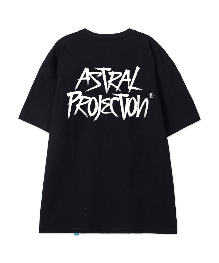 ASTRAL PROJECTION [Graffiti] Cotton Loose Fit Short Sleeve T-Shirt_Black