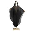 Womne Muslim Dress Embroidered Beads Abaya Dress Muslimah Hooded Robe Chiffon Kaftan Long Dress Middle East Africa Maxi Dress