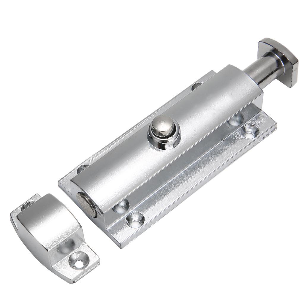 1/2 шт. 4 дюйма алюминиевый сплав серебристый оконный замок безопасности тяговое кольцо пружинный отскок дверной болт автоматическая защелка замок дверь окно