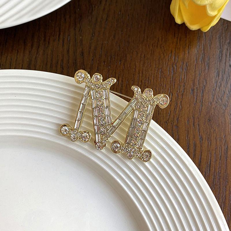 M-Letter Brooch Pin For Backpack Collar Lapel Pin Party Jewelry Gift