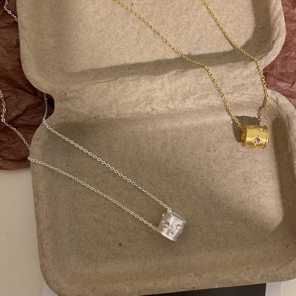 Цинк цинковый сплав ключичная цепочка маленькая стразы изысканная цепочка на шею ретро сплошной круг кулон ожерелье подарок