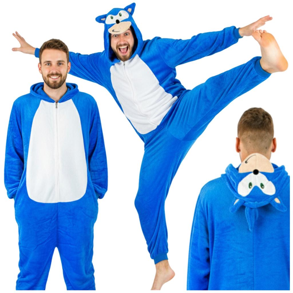 Men's kigurumi onesie pajamas one-piece jumpsuit sonic costume Onesie Costume A103 - M