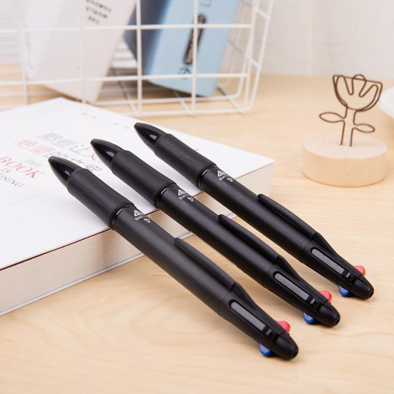 Поставка шариковой ручки 0,7 мм 4 в 1, школьный стержень, офисный, многоцветный