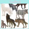Набор моделей диких животных Волк ПВХ со статичным дизайном для образовательных детских игр