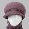 In the elderly mother hat ladies winter knitted basin hat old lady grandma plush warm wool hat cold