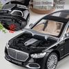 1:24 Maybach S680 Gle350 Игрушки Машинки Литой Сплав Модель Звук Свет Откат Открывающиеся Двери Переднее Колесо Рулевое Управление Транспортные Средства Детский Подарок