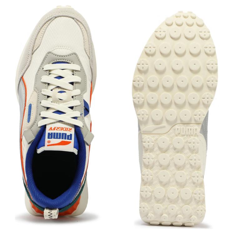 Puma Кроссовки Rider FV Future Vintage Низкие Бежево-Серые Зеленые Оранжевые Унисекс 387672-46