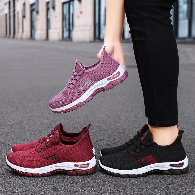 Обувь женская летняя спортивная обувь мягкая подошва удобная обувь для бега летящий тканый дышащий повседневная обувь групповая покупка от сообщества женская обувь