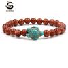 LUXY MOON 14 Models Green Turquoise Turtle Various Natural Stone Men's and Women's Elastic Bracelets