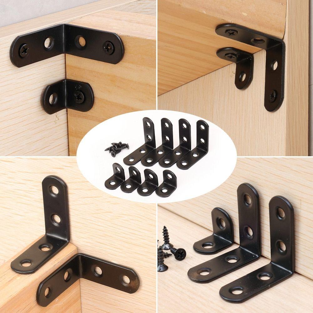 10Sets Cabinet Screens Wall Angle Bracket Iron Shelf Support Bracket New Corner Brace Joint