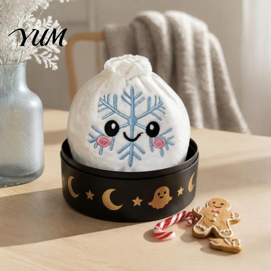 Comfortable Sensory Plushie Christmas Plush Dumpling Stress Relief Toy, Santa Claus Snowman Reindeer Squeeze Toys Steamed Bun Relaxation Toy