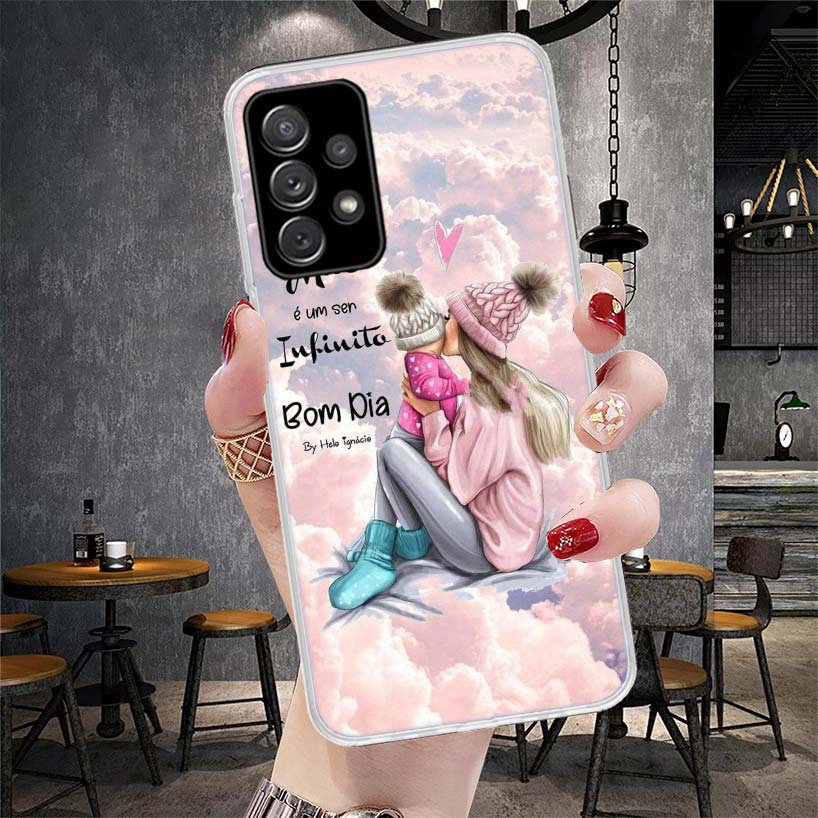 Девушка Супер Малыш Мама Розовый Мягкий Чехол Для Телефона Для Samsung Galaxy S22 S23 S24 S25 Edge S26 Ultra S20 FE S21 Plus + Fundas Coque Galaxy