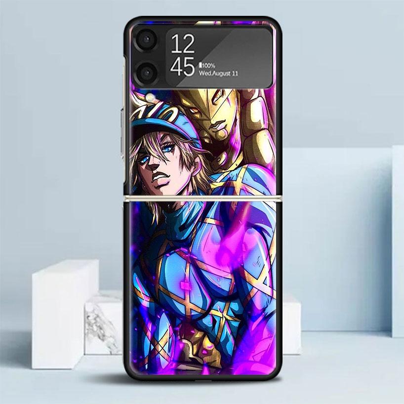 JoJo Adventure Дио Диего Брандо Черный Чехол для Samsung Galaxy Z Flip 7 6 5 4 3 5G Чехол для Телефона Flip7 Flip6 Flip5 Flip4 Flip3 Patt