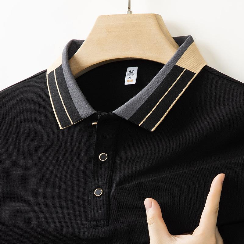 Мужская рубашка в стиле business casual с коротким рукавом, однотонная, поло, модная, дышащая, удобная, универсальная