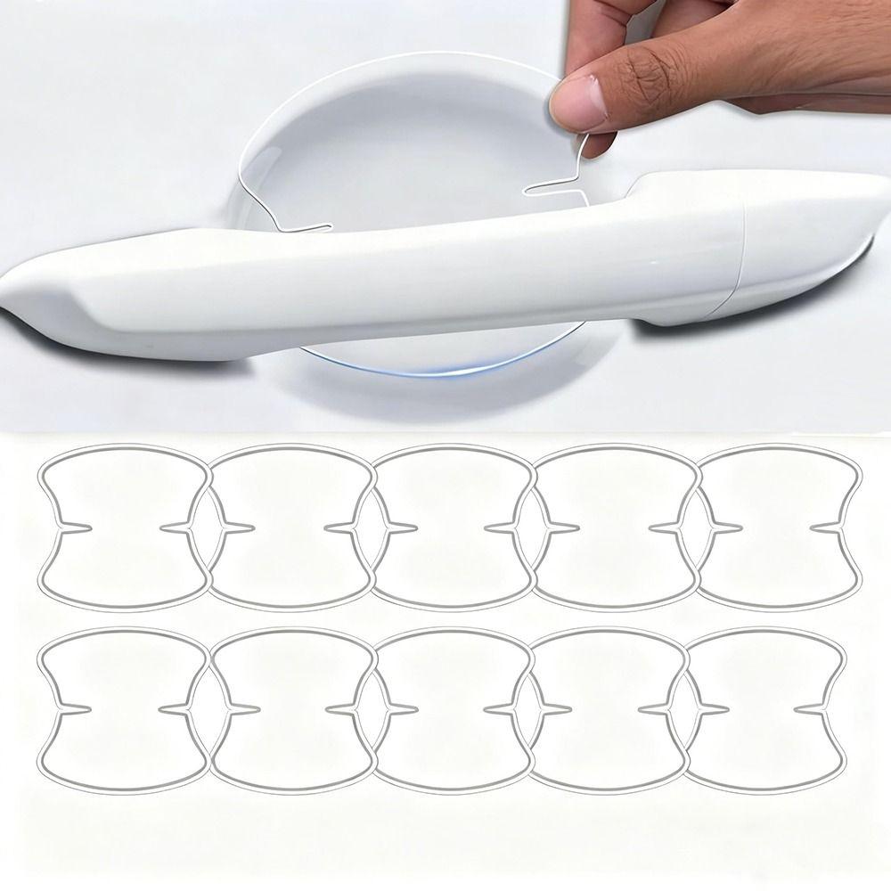 4pcs/10pcs Invisible Car Door Handle Protector Paint Protection Film Exterior Protection